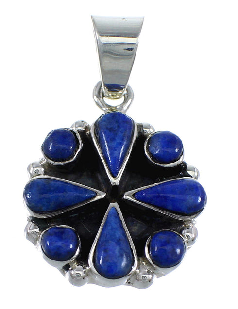 Genuine Sterling Silver And Lapis Southwest Pendant YX67276